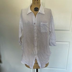 Gauze 3/4 button up